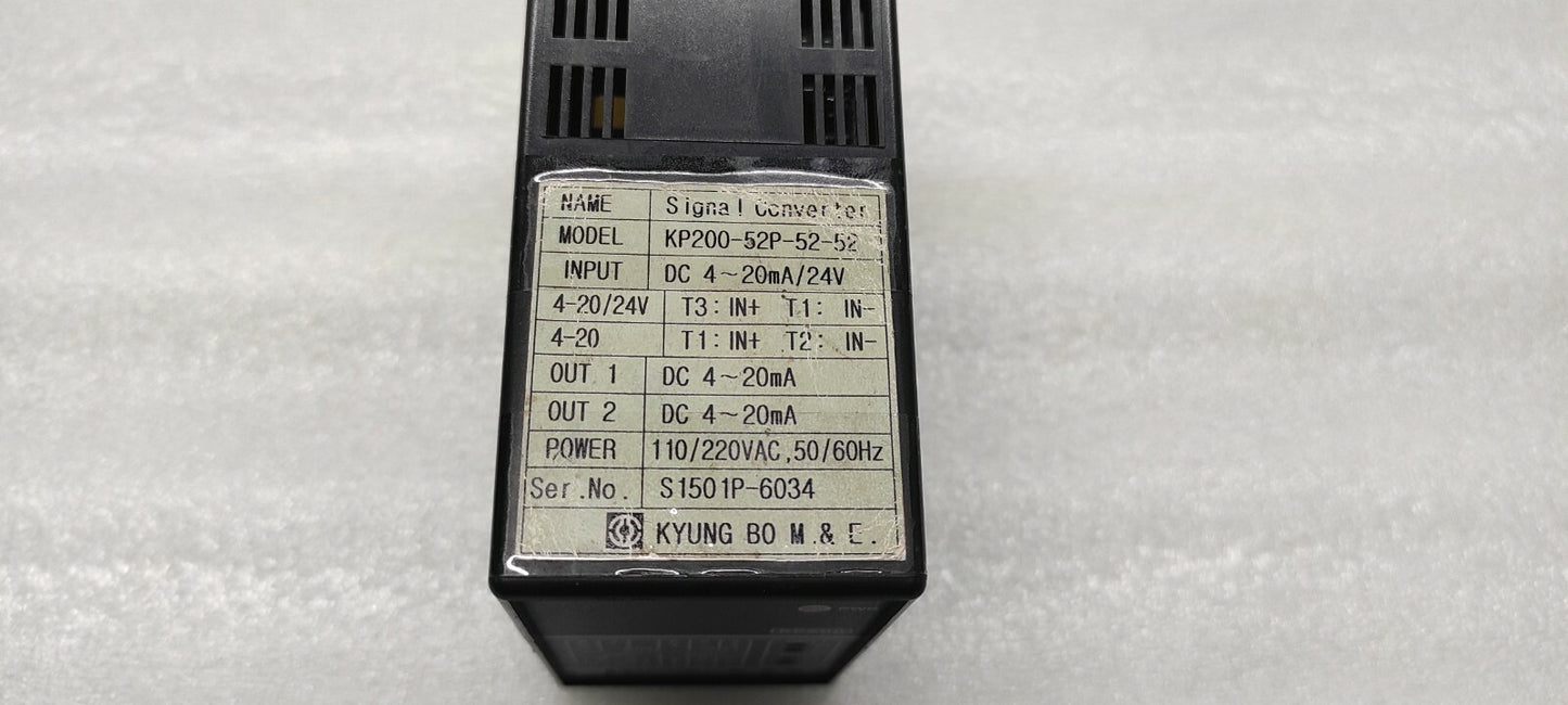 KYUNG KP200-52P-52-52 SIGNAL CONVERTER 110/220VAC