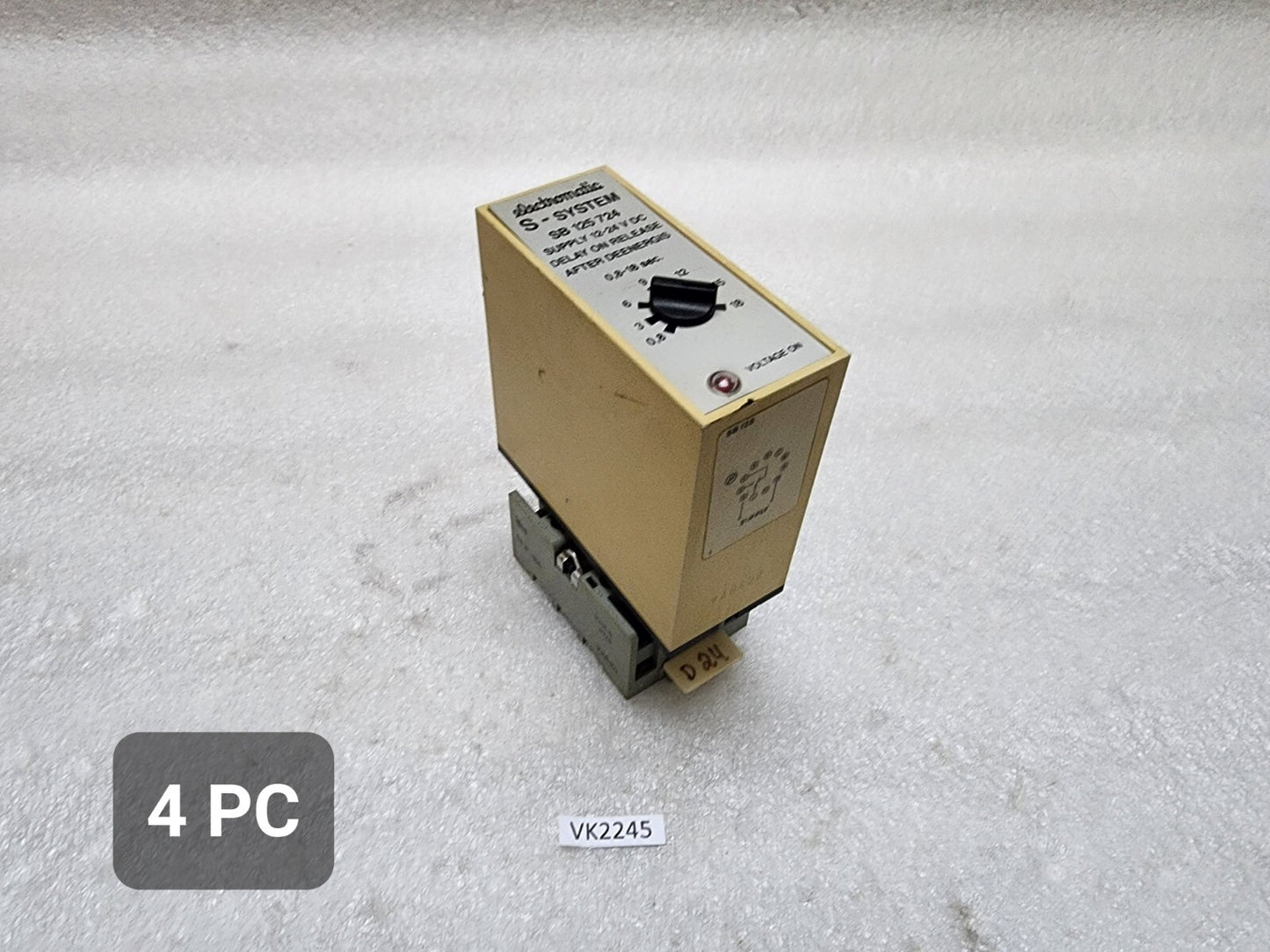 ELECTROMATIC SB125724 DELAY ON RELEASE AFTER DEENERGIS 24VDC