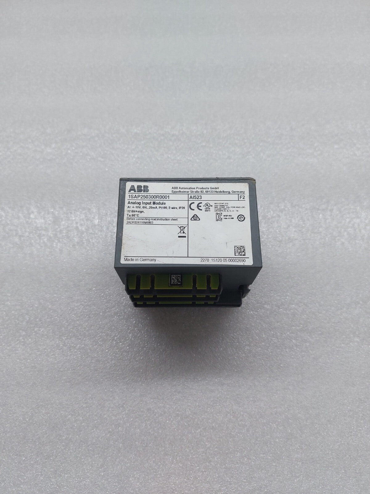 ABB AI523 ANALOG INPUT MODULE 1SAP250300R0001
