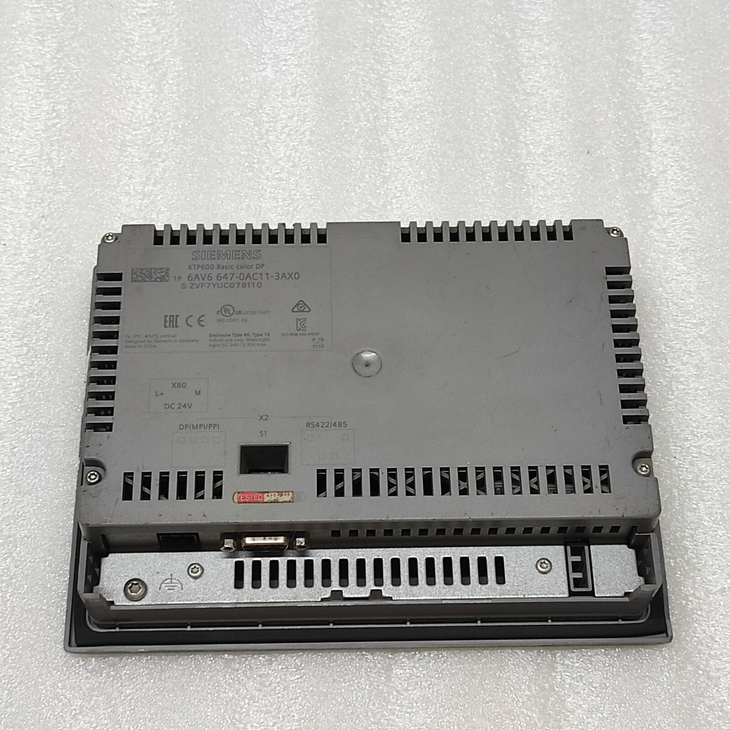 SIEMENS KTP600 6AV6 647-0AC11-3AX0 HMI 24VDC