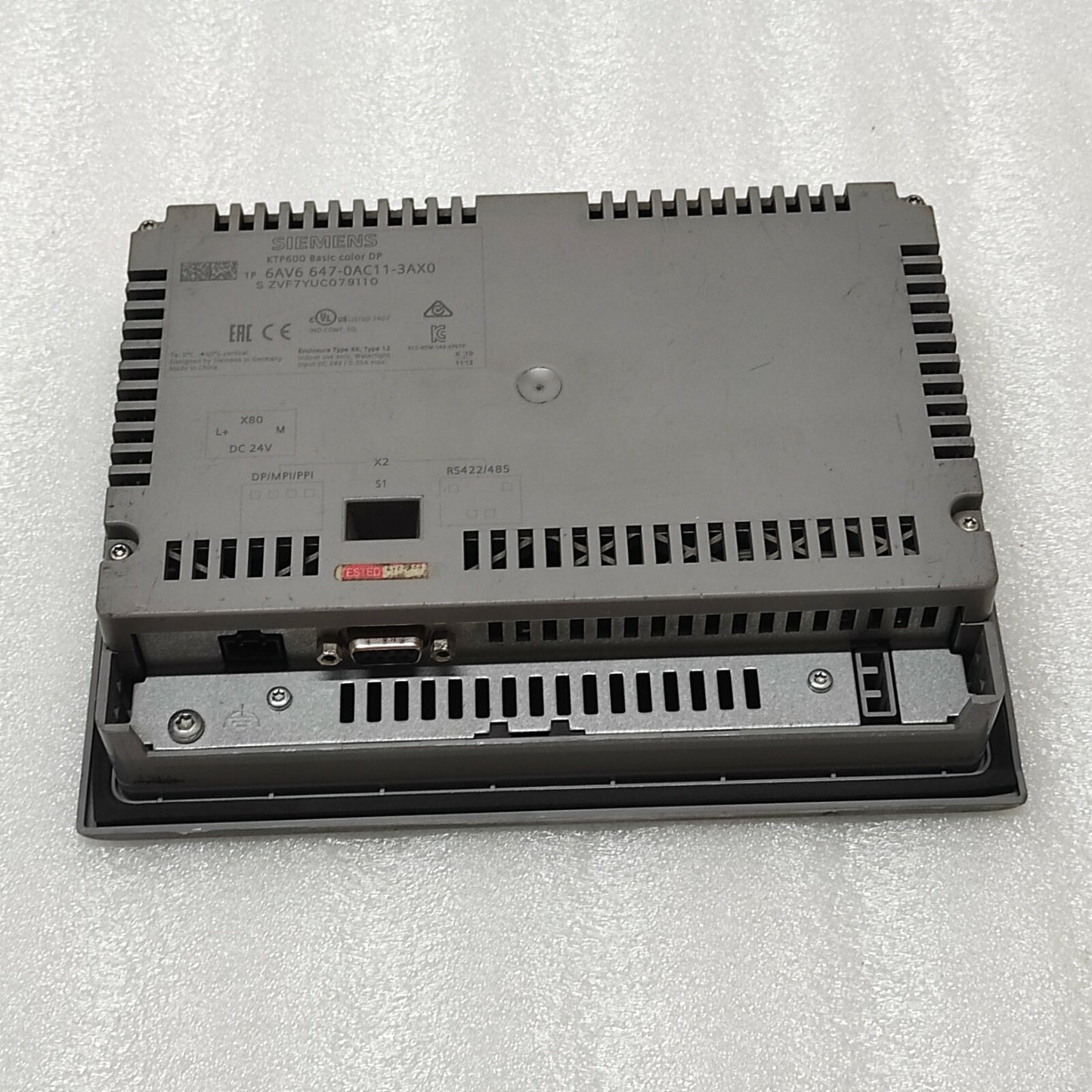 SIEMENS KTP600 6AV6 647-0AC11-3AX0 HMI 24VDC