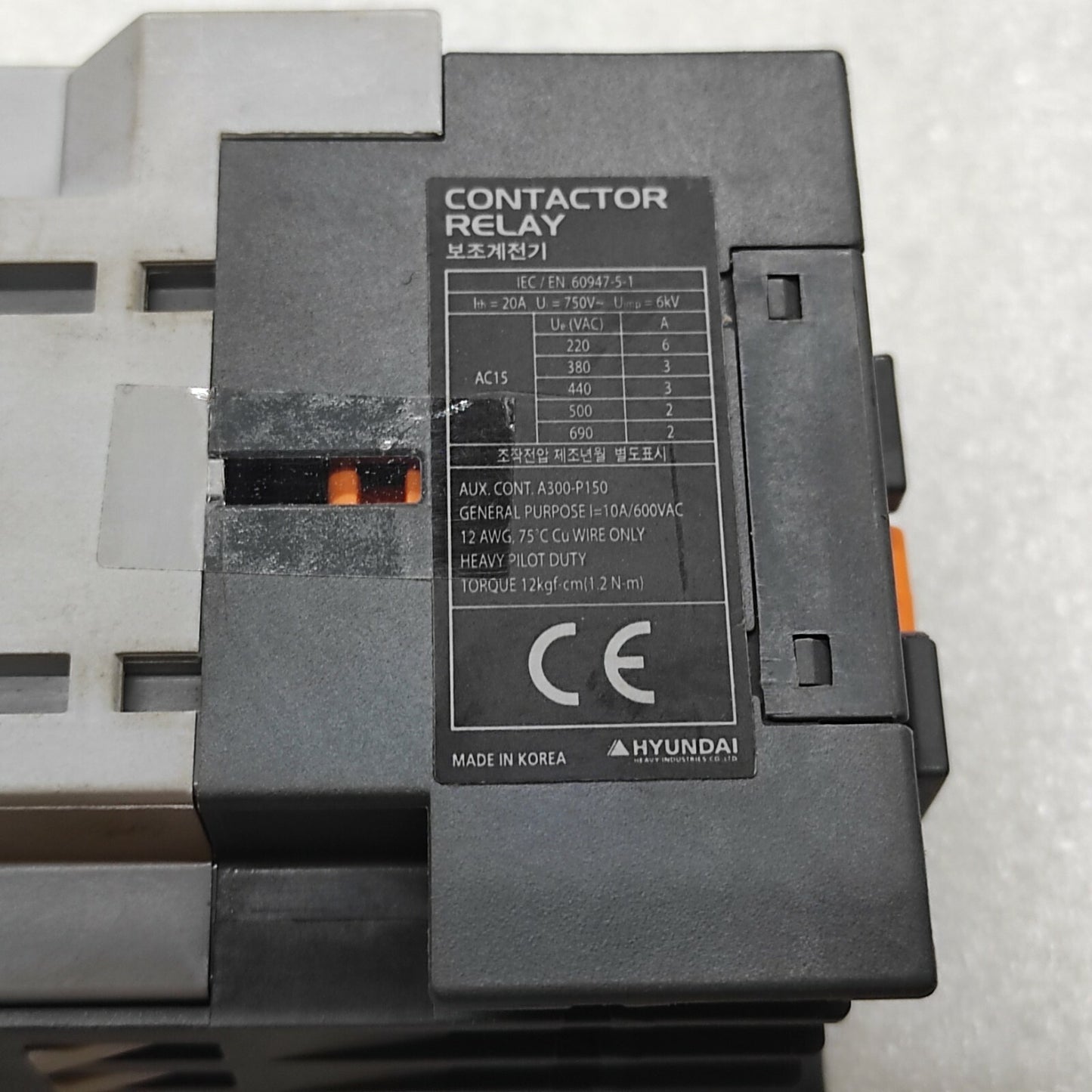 HYUNDAI UMX 31 CONTACTOR RELAY COIL VOLTAGE 100-110V