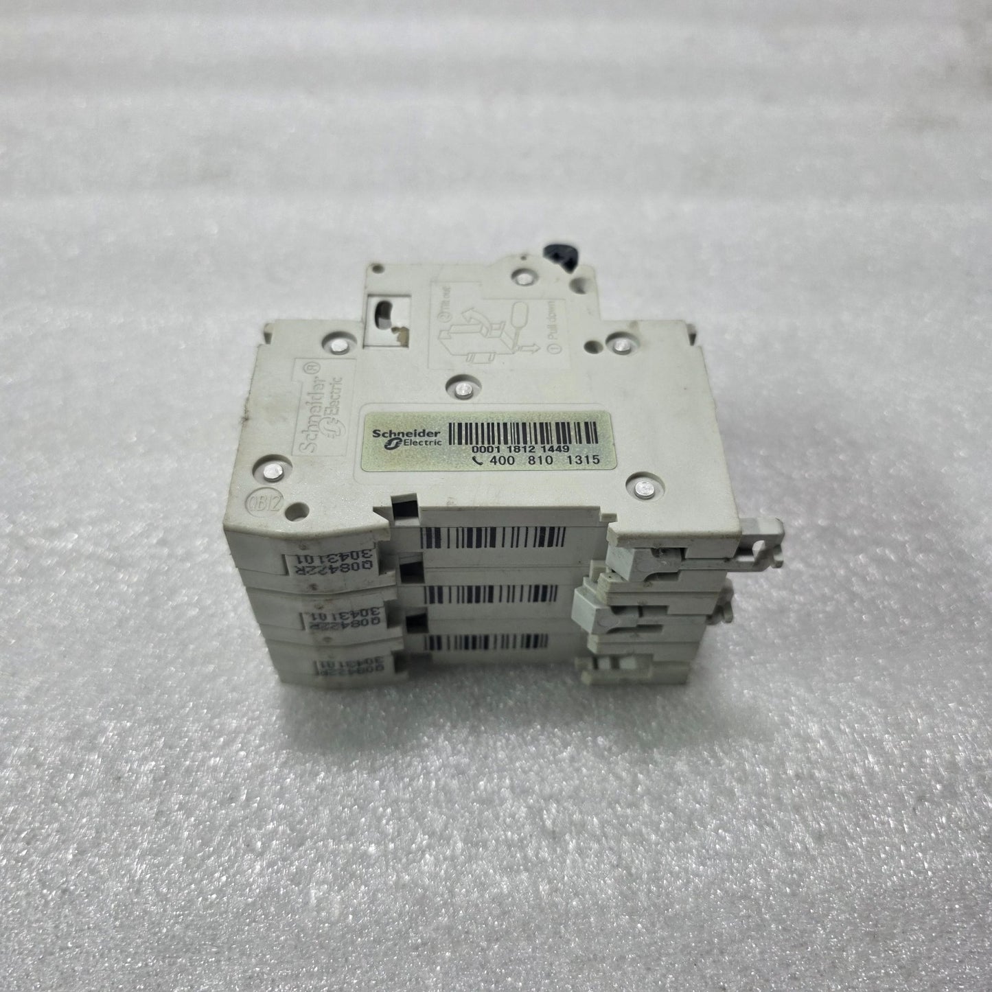 MERLIN GERIN MULTI9 C65N D4 4A 3 POLE MINIATURE CIRCUIT BREAKER 400V 6KA