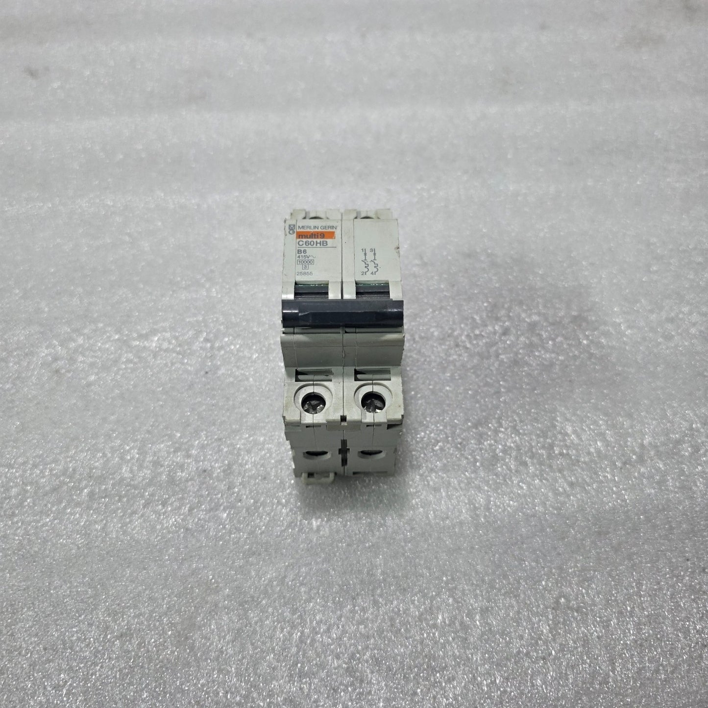 MERLIN GERIN MULTI9 C60HB B6 2 POLE MINIATURE CIRCUIT BREAKER MCB 6A 415V 10KA