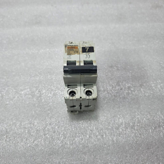 MERLIN GERIN MULTI 9 C60N C3 3A 2 POLE MCB CIRCUIT BREAKER 400V 6KA