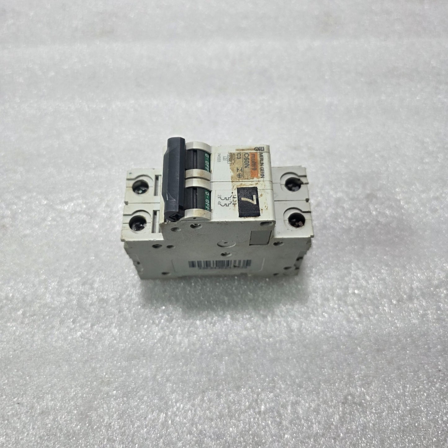 MERLIN GERIN MULTI 9 C60N C3 3A 2 POLE MCB CIRCUIT BREAKER 400V 6KA