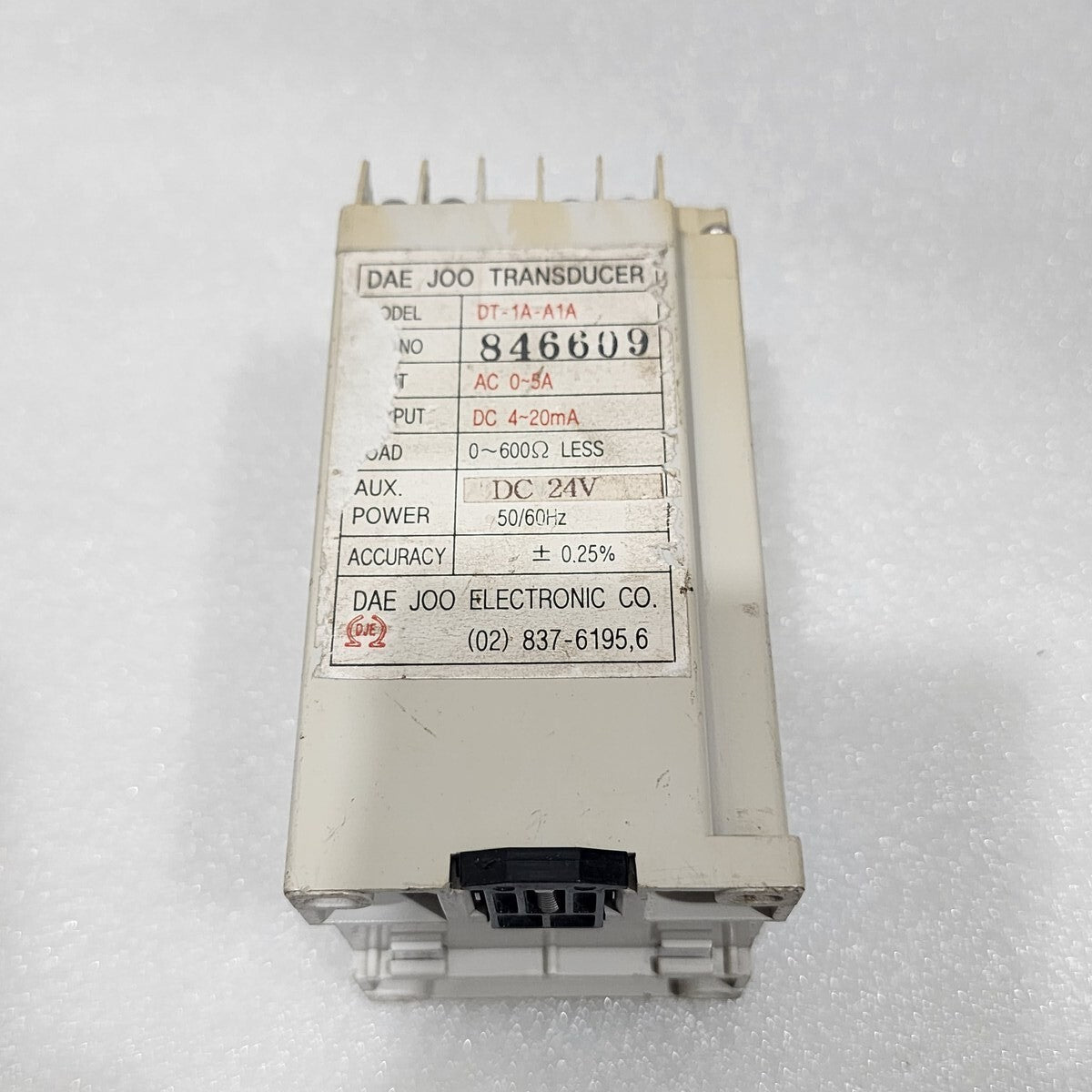 DAE JOO DT-1A-A1A AC-CURRENT TRANSDUCER 24VDC