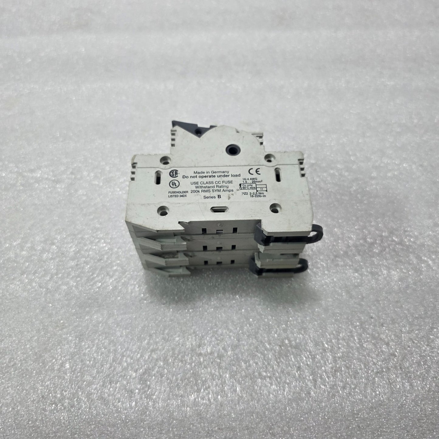 ALLEN BRADLEY 1492-FB3C30-L 30A 600V 3 POLE CLASS CC FUSE HOLDER