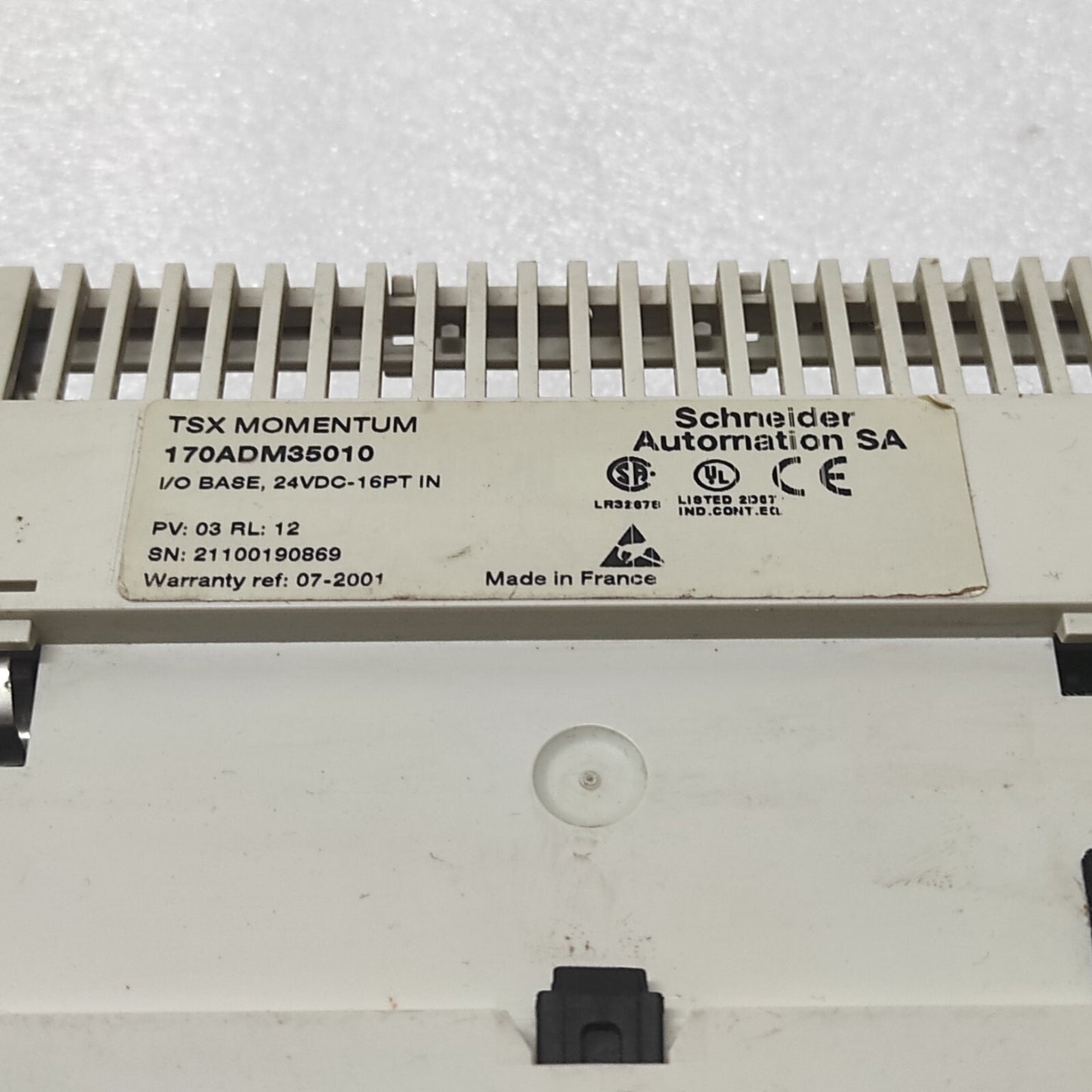 SE TSX MOMENTUM 170ADM35010 I/O BASE 24VDC 16PT