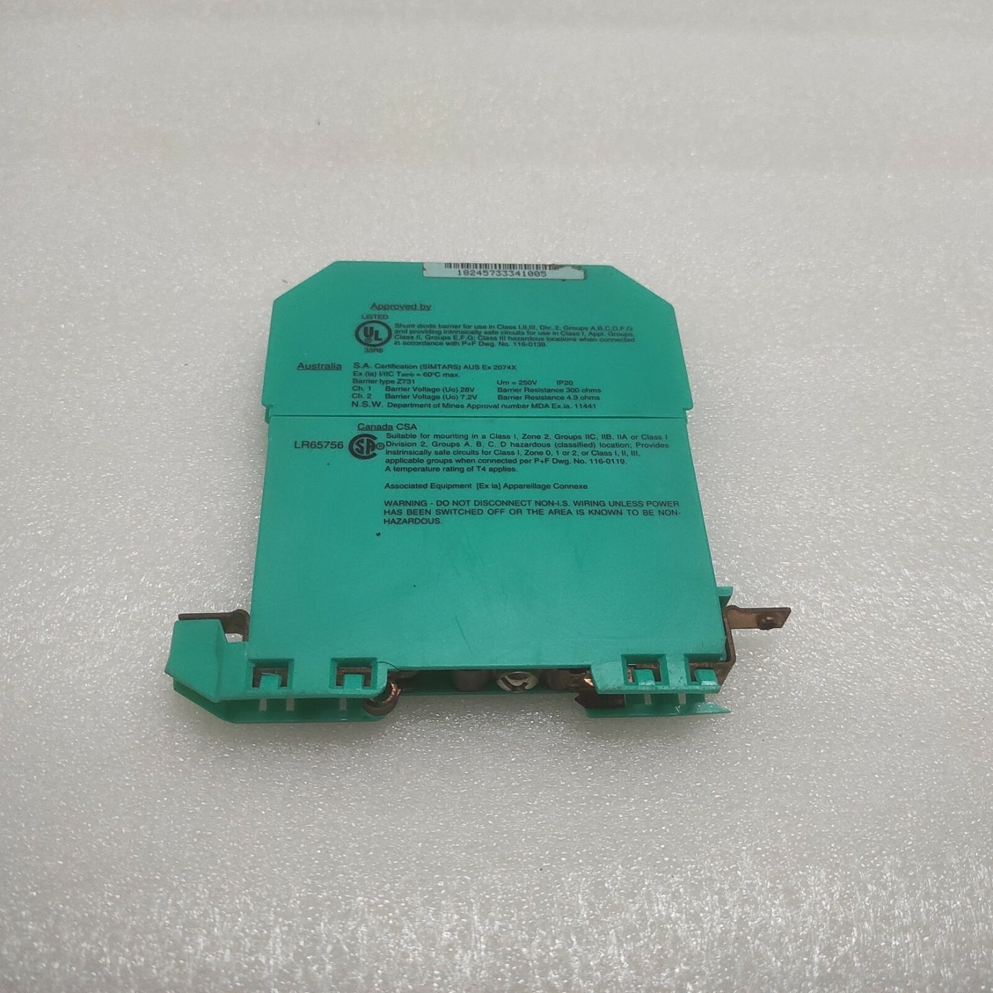 PEPPERL + FUCHS Z731 ZENER BARRIER 71908