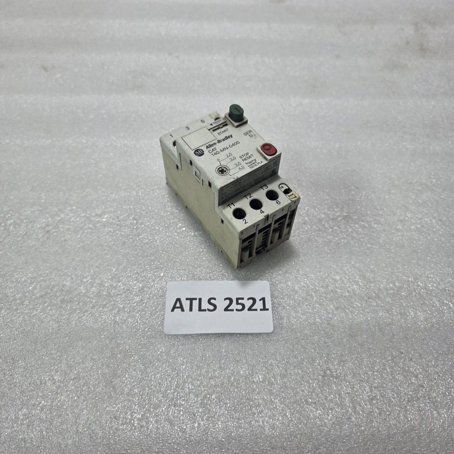 ALLEN BRADLEY 140-MN-0400 THERMAL OVERLOAD RELAY 2.5-4.0A MOTOR PROTECTION RELAY