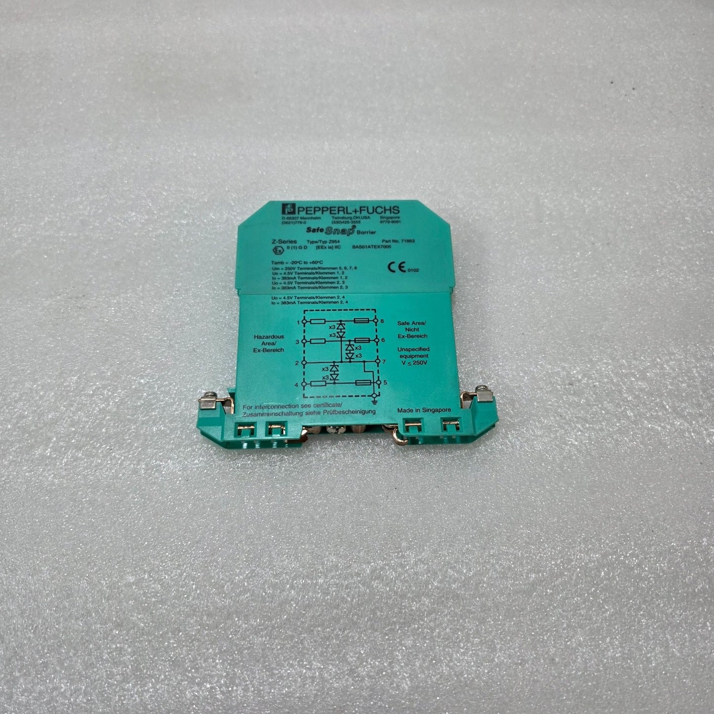 PEPPERL + FUCHS Z954 ZENER BARRIER 71863
