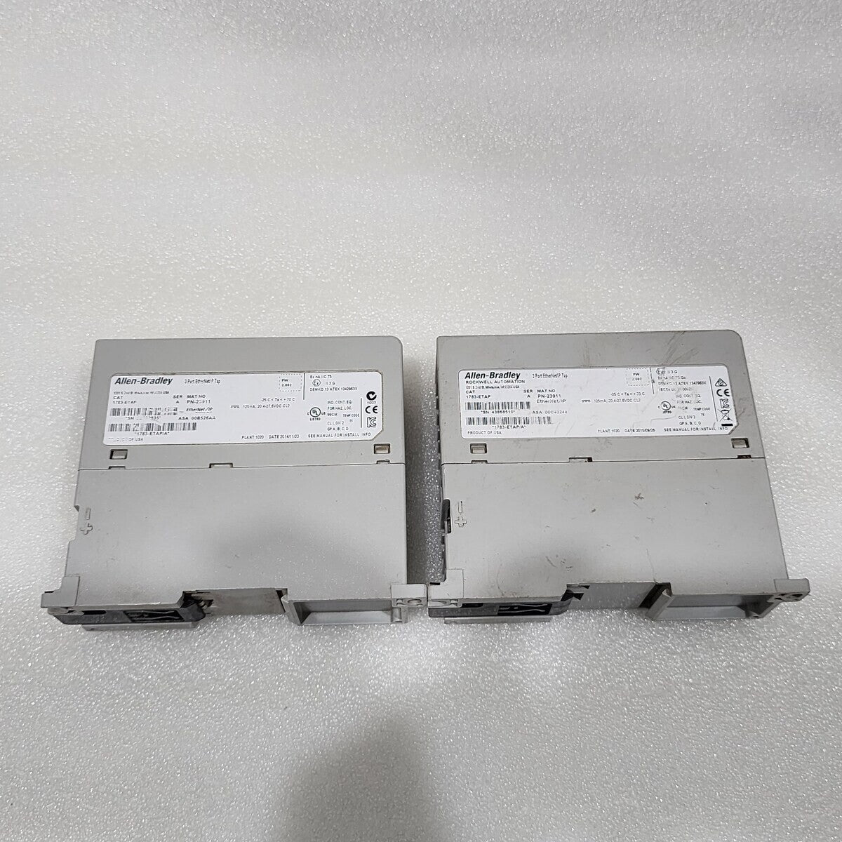 2 X ALLEN BRADLEY CAT 1783-ETAP SWITCH 23911 FOR PARTS NOT WORKING LOT OF 2 PC