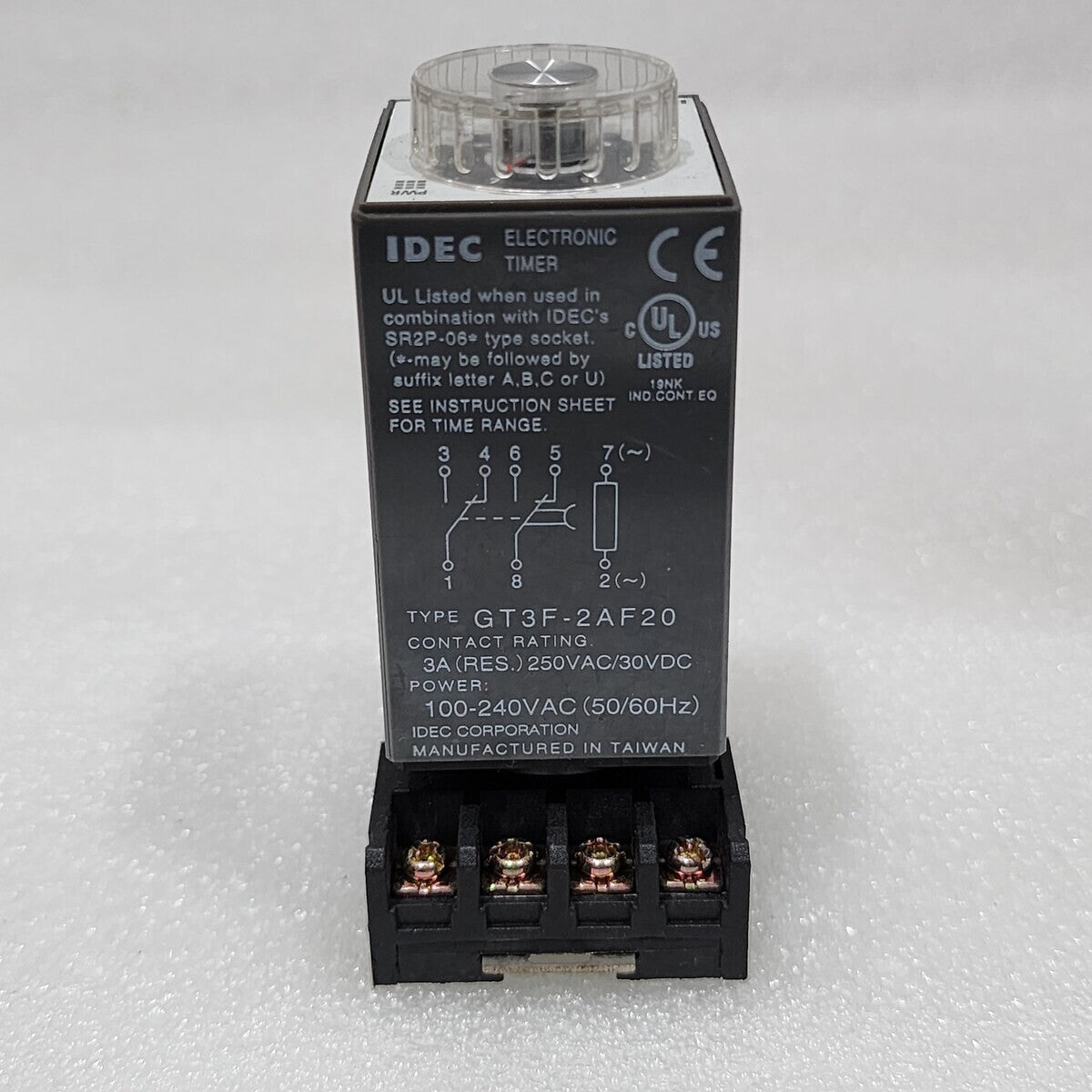 IDEC GT3F-2AF20 ELECTRONIC TIMER 100-240VAC