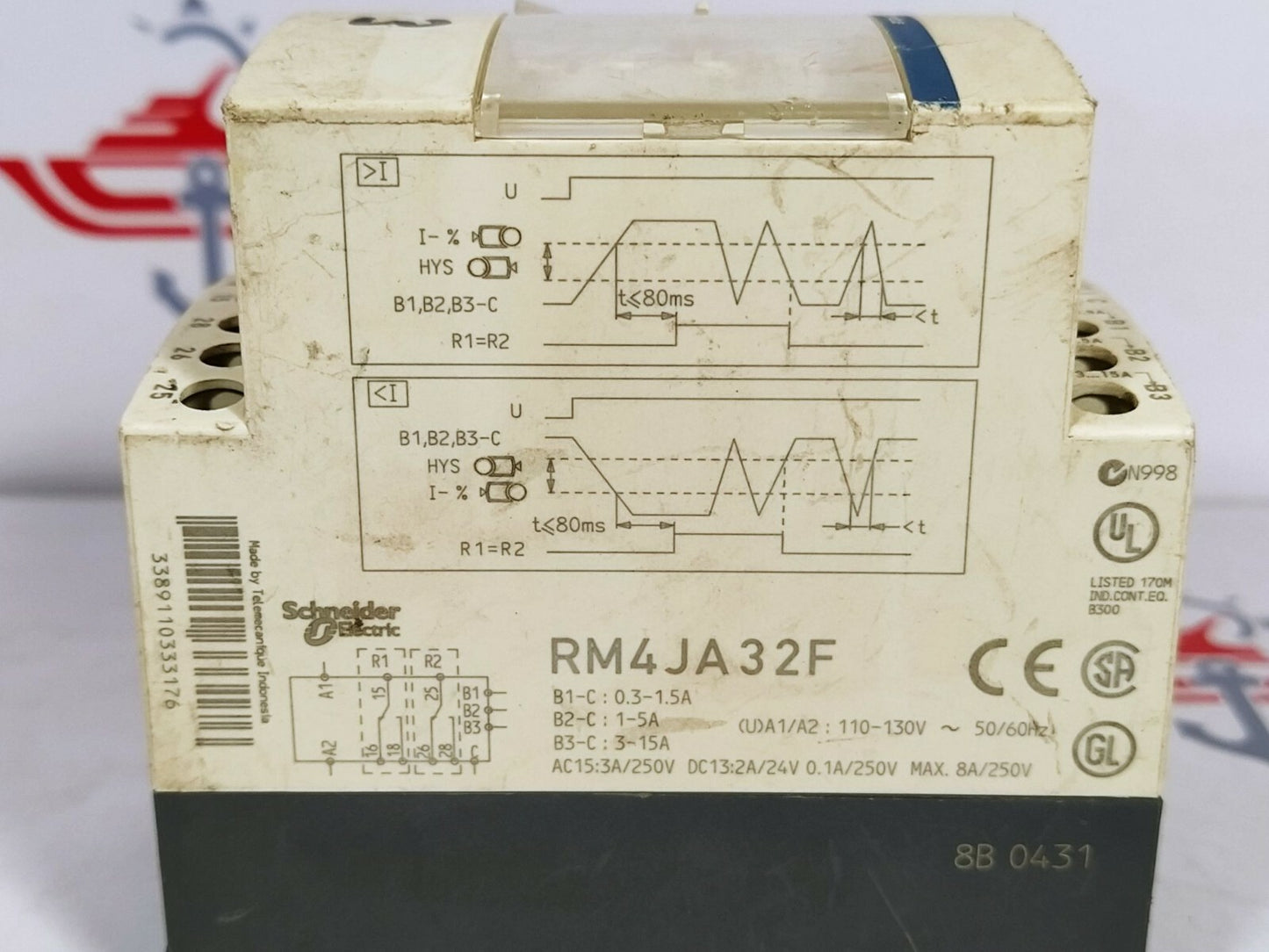 Telemecanique RM4JA Current Measurement Relay RM4JA32F 110-130V