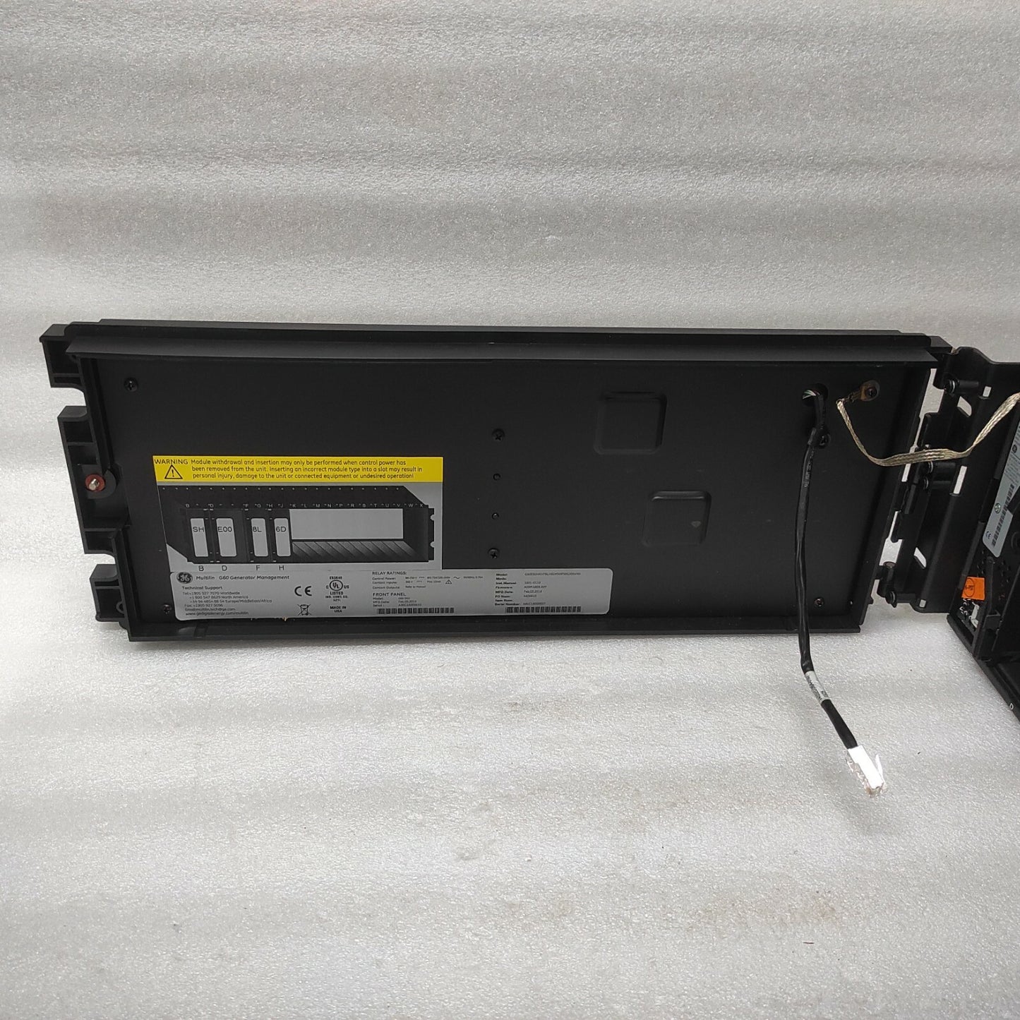 GE MULTILIN G60 G60E00HKHF8LH6DMXXPXXUXXWXX GENERATOR PROTECTION SYSTEM 1601-011