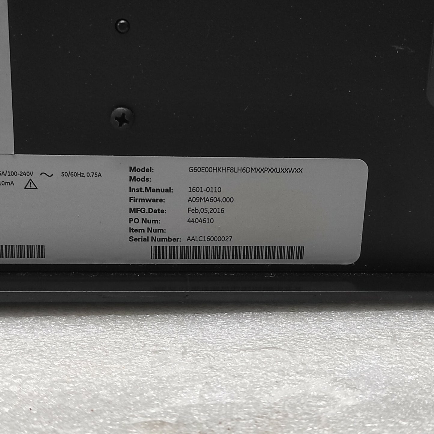 GE MULTILIN G60 G60E00HKHF8LH6DMXXPXXUXXWXX GENERATOR PROTECTION SYSTEM 1601-011