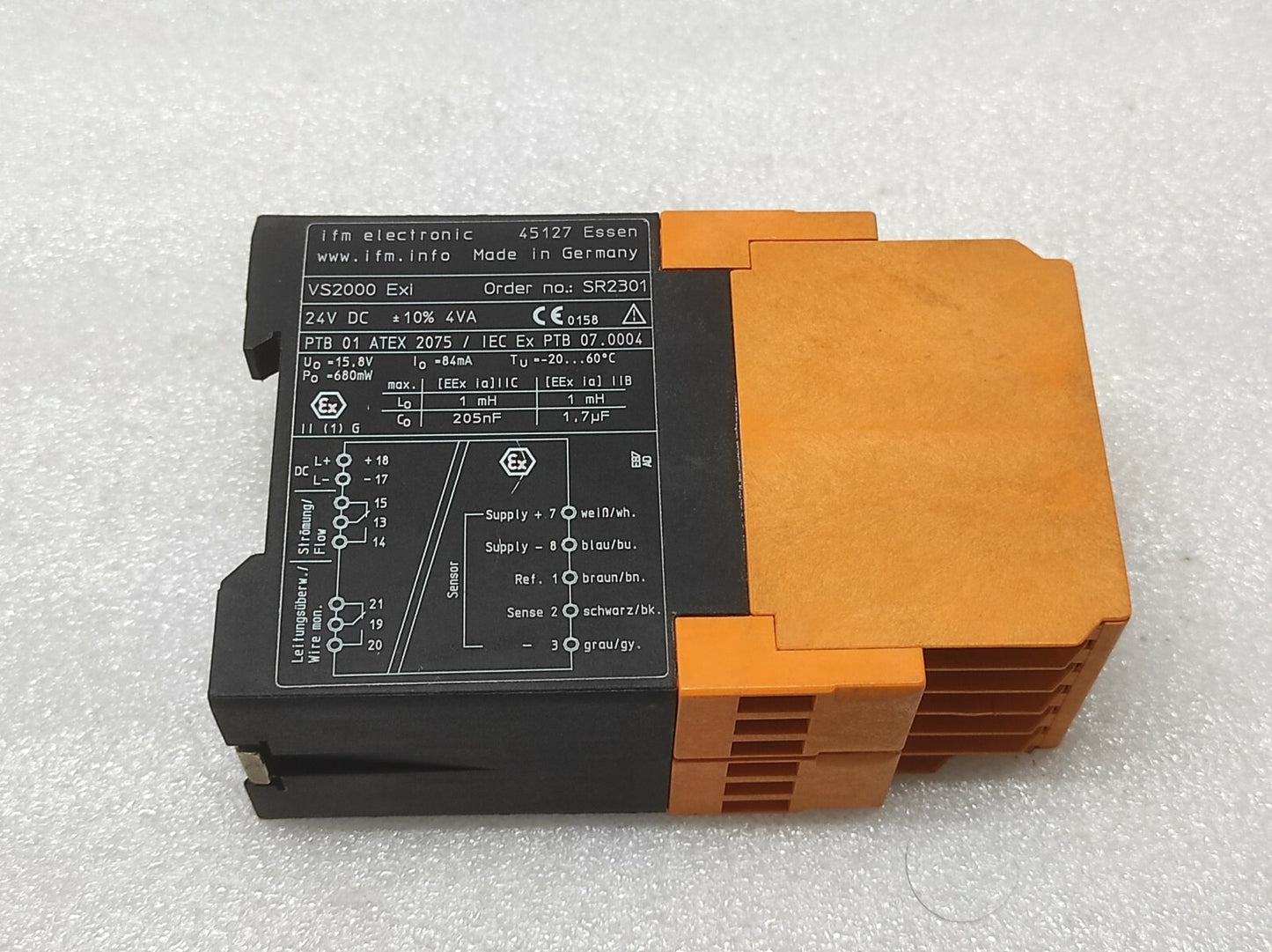 IFM VS2000EXI CONTROL MONITOR SR2301 24VDC