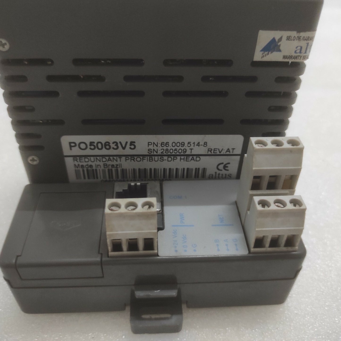 ALTUS PO5063V5 66.009.514-8 REDUNDANT PROFIBUS-DP HEAD PO6500 66.009.715-9