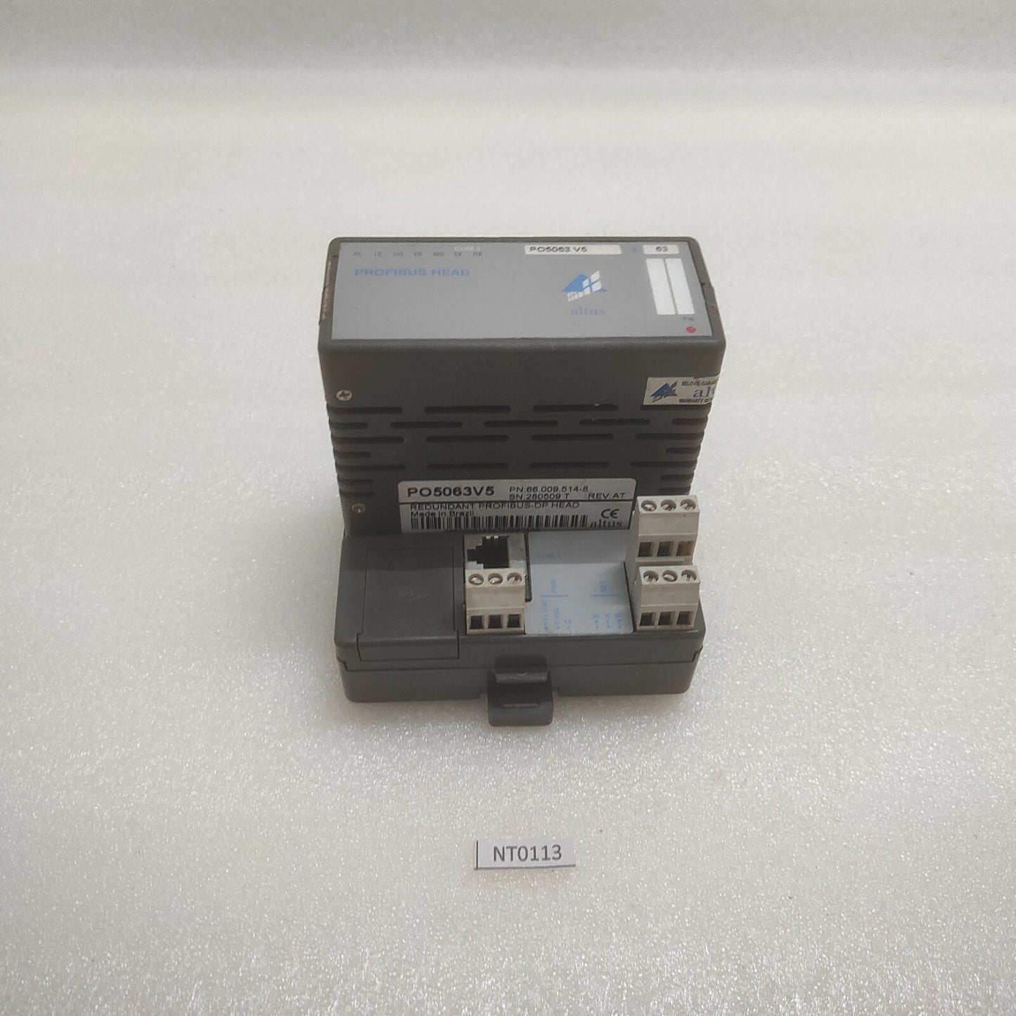 ALTUS PO5063V5 66.009.514-8 REDUNDANT PROFIBUS-DP HEAD PO6500 66.009.715-9