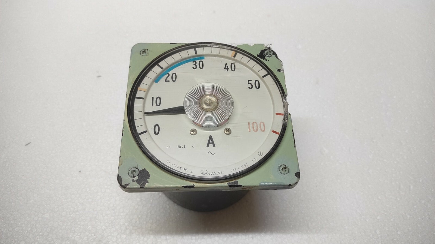 DAIICHI CL-110N AMMETER JIS C 1102 CT 50/5A