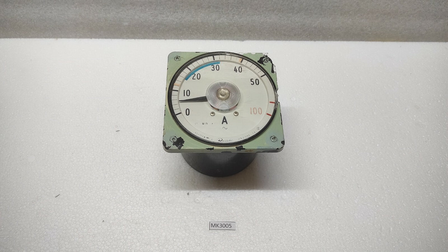 DAIICHI CL-110N AMMETER JIS C 1102 CT 50/5A