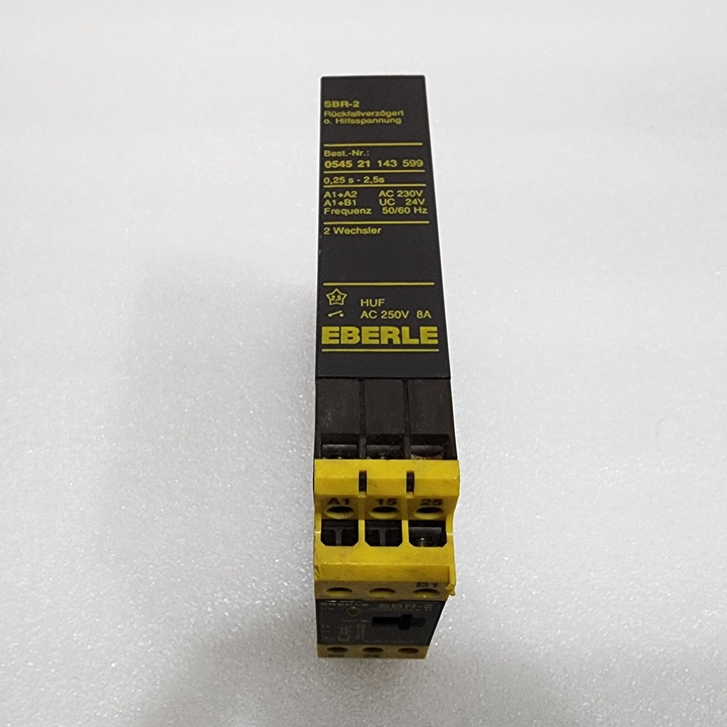 EBERLE SBR-2 TIMER RELAY 054521143599 230VAC/24VAC-DC 0.25S-2.5S