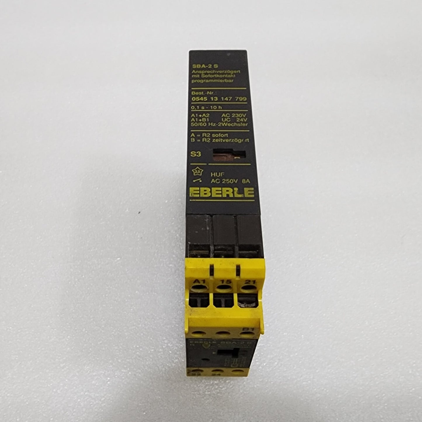EBERLE SBA-2S TIMER RELAY 0545 13 147 799 230VAC/24VAC-DC