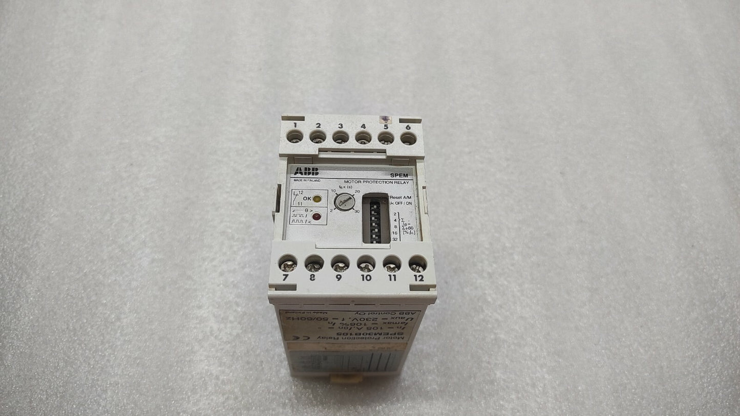 ABB SPEM30B105 MOTOR PROTECTION RELAY 230V