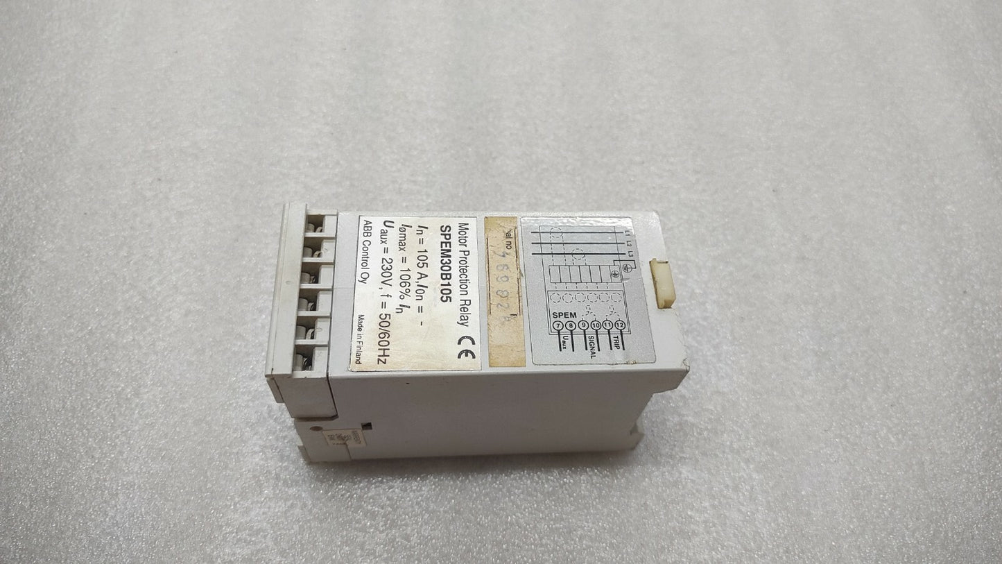 ABB SPEM30B105 MOTOR PROTECTION RELAY 230V