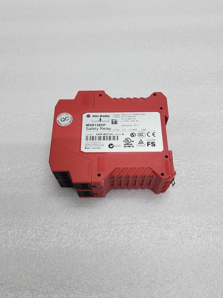 ALLEN BRADLEY MSR138DP GUARD MASTER CAT 440R-M23143 SAFETY RELAY