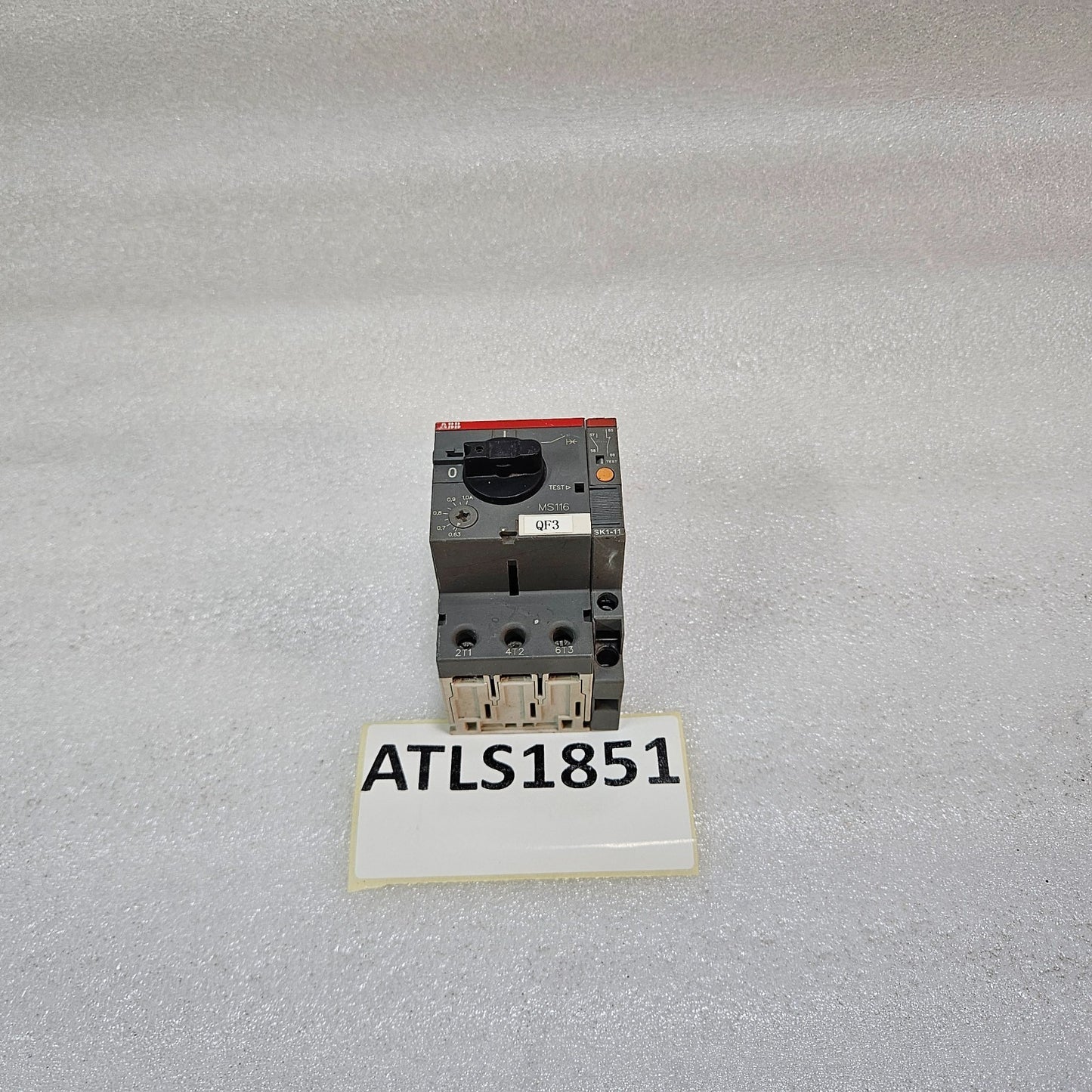 ABB MS116-1.0 MANUAL MOTOR STARTER / MOTOR PROTECTION CIRCUIT BREAKER 0.63–1.0A
