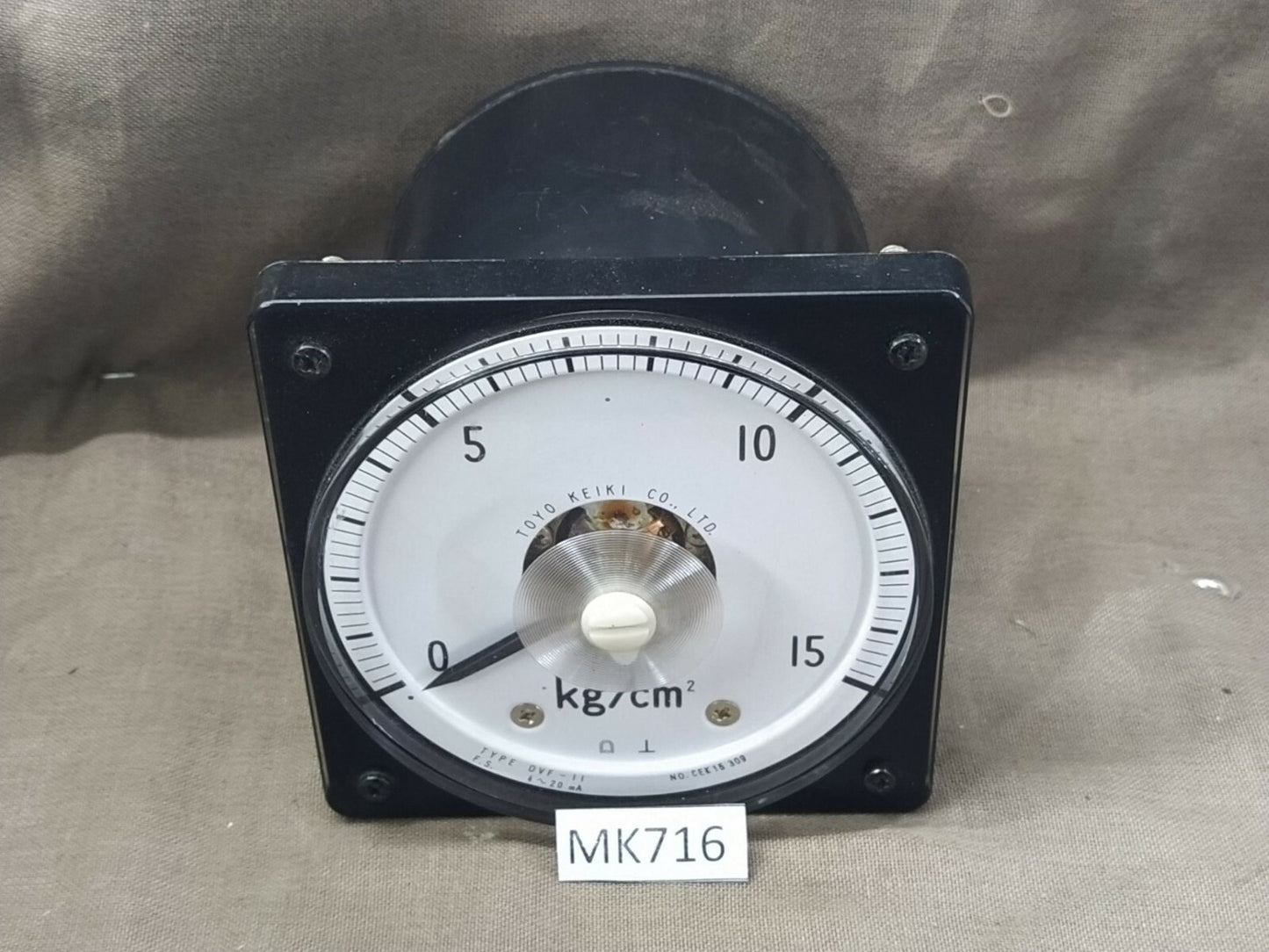 Toyo Keiki DVF-11 Pressure Indicator 0-15 kg/cm2