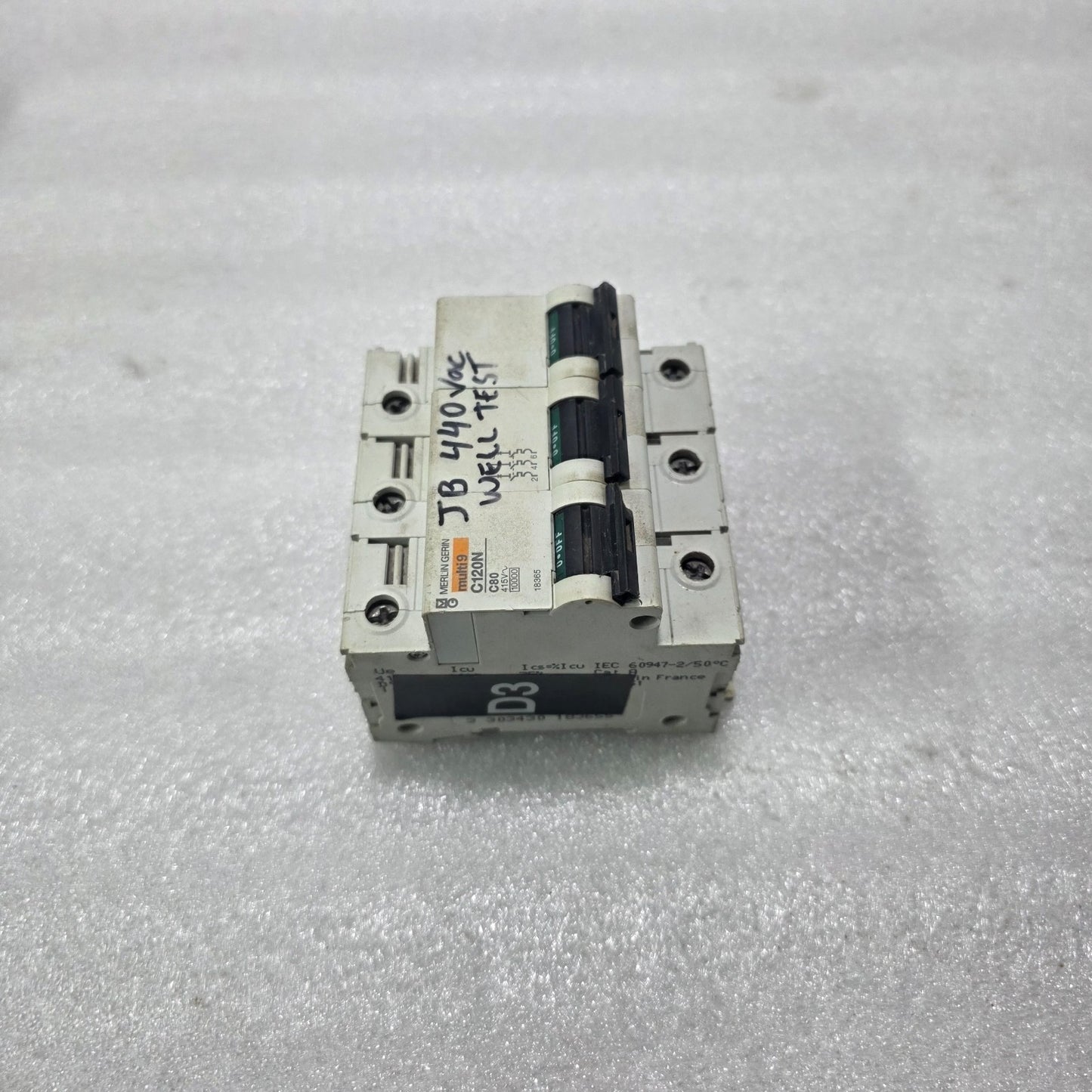 MERLIN GERIN MULTI9 C120N C80 3 POLE MCB 415V 10KA INDUSTRIAL CIRCUIT BREAKER