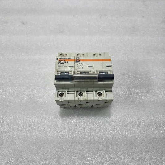 MERLIN GERIN MULTI9 NC100LH C40A 3 POLE MCB 400V 50KA INDUSTRIAL CIRCUIT BREAKER
