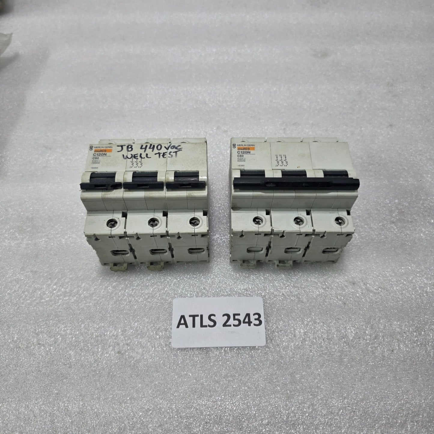 MERLIN GERIN MULTI9 C120N C80 3 POLE MCB 415V 10KA INDUSTRIAL CIRCUIT BREAKER