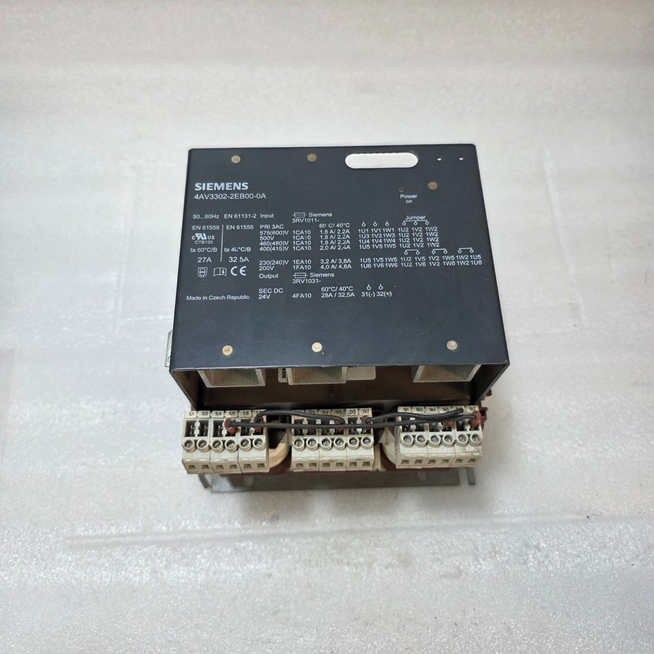 SIEMENS 4AV3302-2EB00-0A INDUSTRIAL POWER SUPPLY TRANSFORMER | 3-PHASE 200–575VA