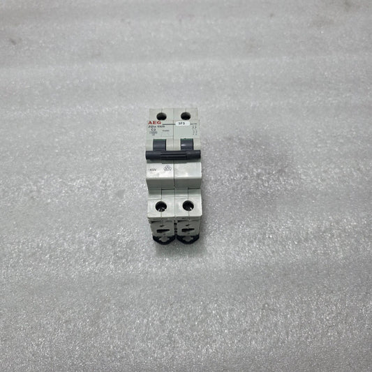 AEG ELFA E92S C2 2A DOUBLE POLE MCB 10KA 400V DIN RAIL CIRCUIT BREAKER