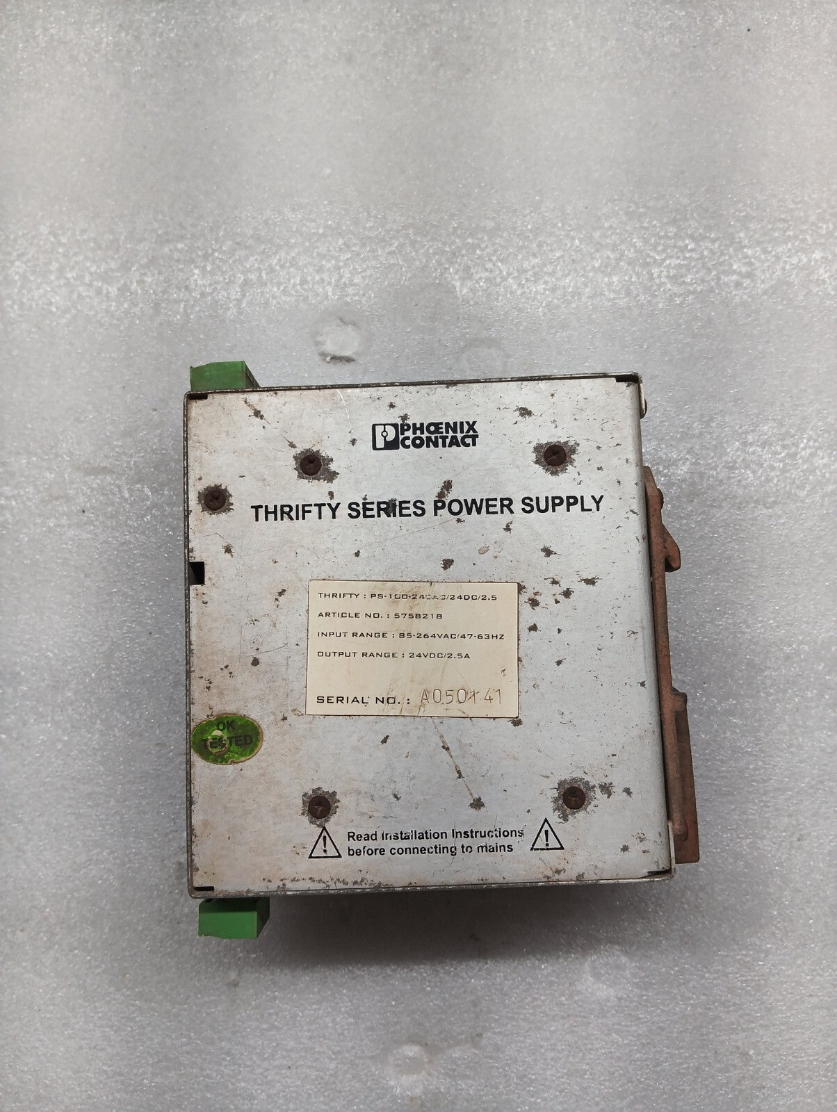 PHOENIX CONTACT 5758218 THRIFTY POWER SUPPLY 24V 2.5A