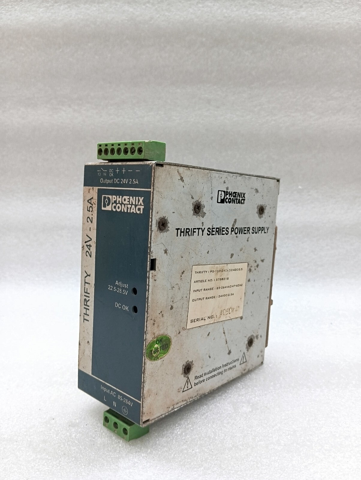 PHOENIX CONTACT 5758218 THRIFTY POWER SUPPLY 24V 2.5A