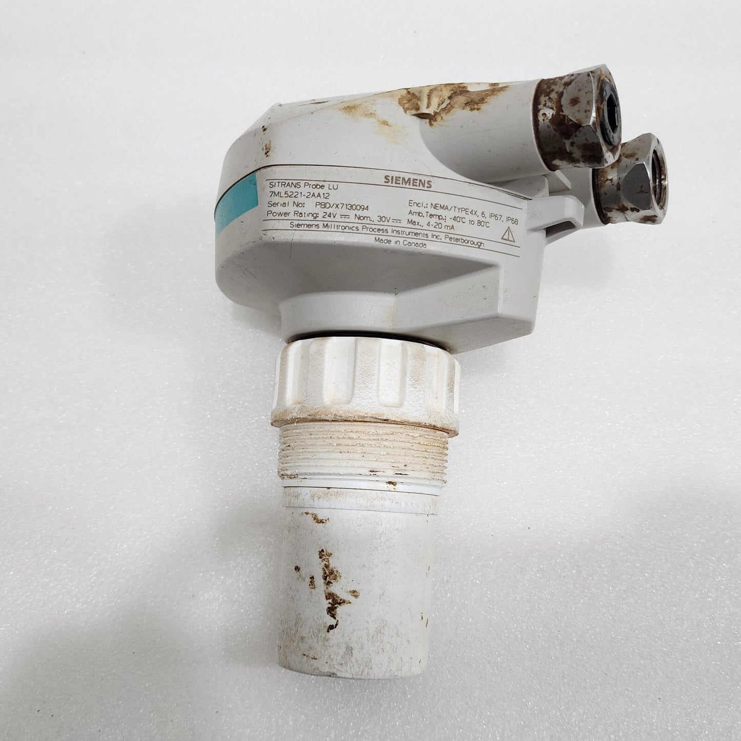 SIEMENS SITRANS PROBE LU 7ML5221-2AA12 ULTRASONIC LEVEL TRANSMITTER 24VDC
