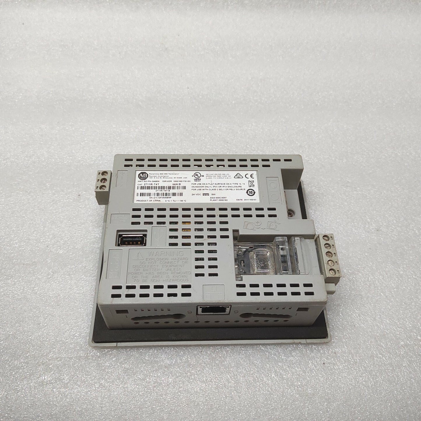 ALLEN BRADLEY PANELVIEW 800 CAT 2711R-T4T 24VDC 4" TERMINAL