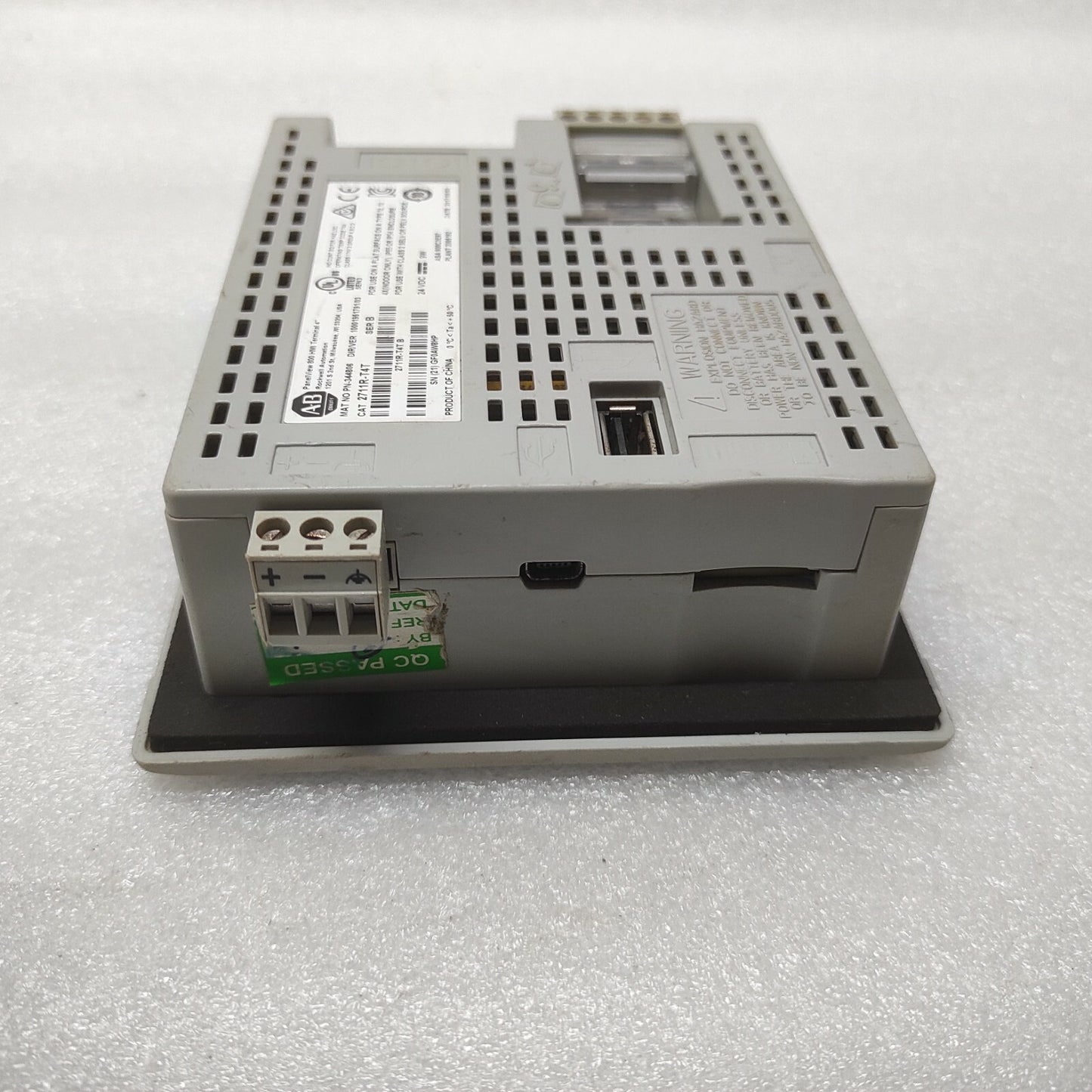 ALLEN BRADLEY PANELVIEW 800 CAT 2711R-T4T 24VDC 4" TERMINAL
