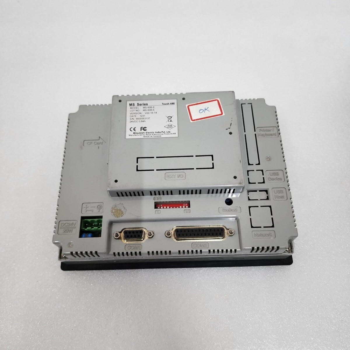 MITSUBISHI MS-60B-E MS SERIES TOUCH HMI 24VDC V22-16-14