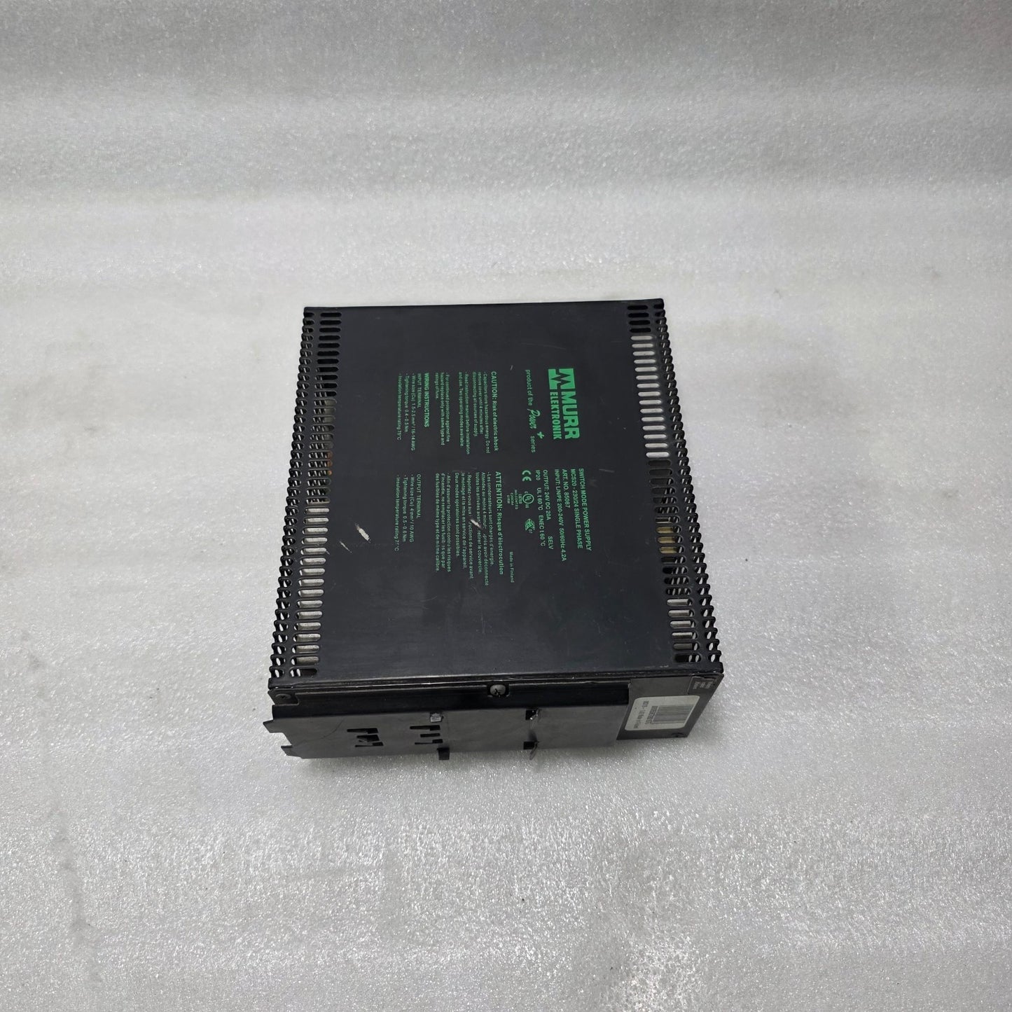 MURR ELEKTRONIK MCS20 230/24 SINGLE PHASE SWITCH MODE POWER SUPPLY 85087 – 24V