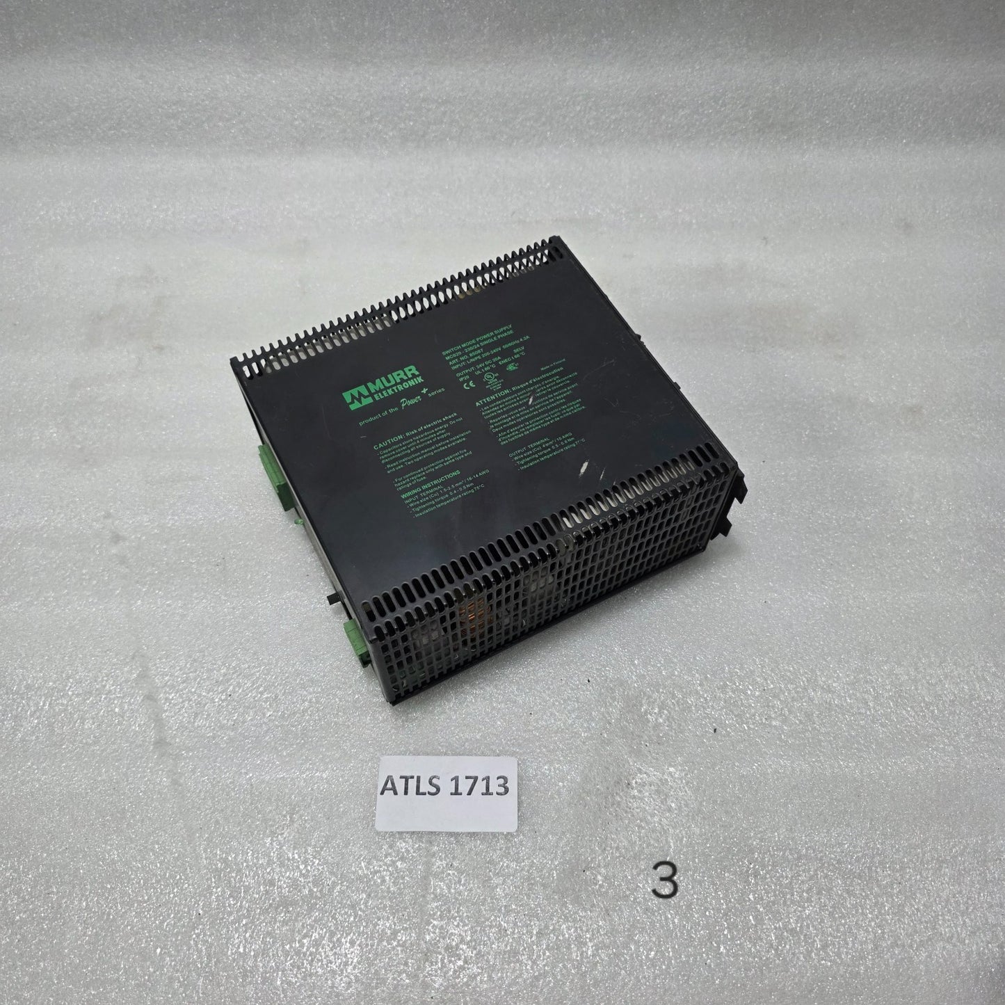 MURR ELEKTRONIK MCS20 230/24 SINGLE PHASE SWITCH MODE POWER SUPPLY 85087 – 24V