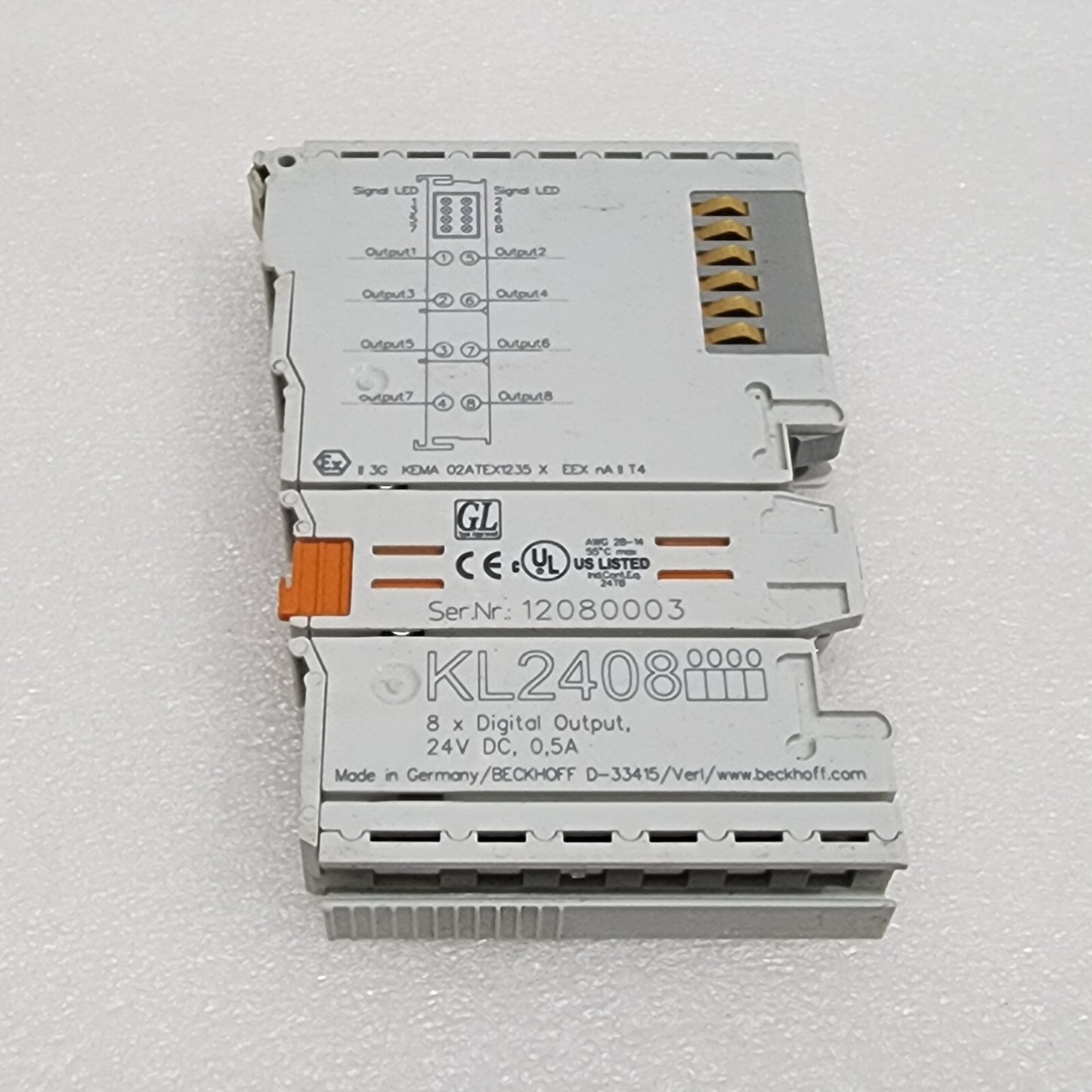 BECKHOFF KL2408 8-CH DIGITAL OUTPUT MODULE