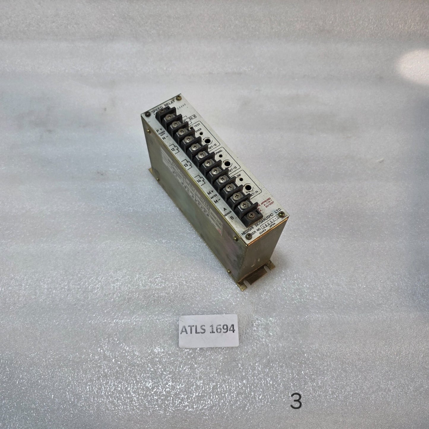 NEGISHI SEISAKUSHO SPEED RELAY CONTROLLER – PART CODE 46111-017560, RPM MONITORI