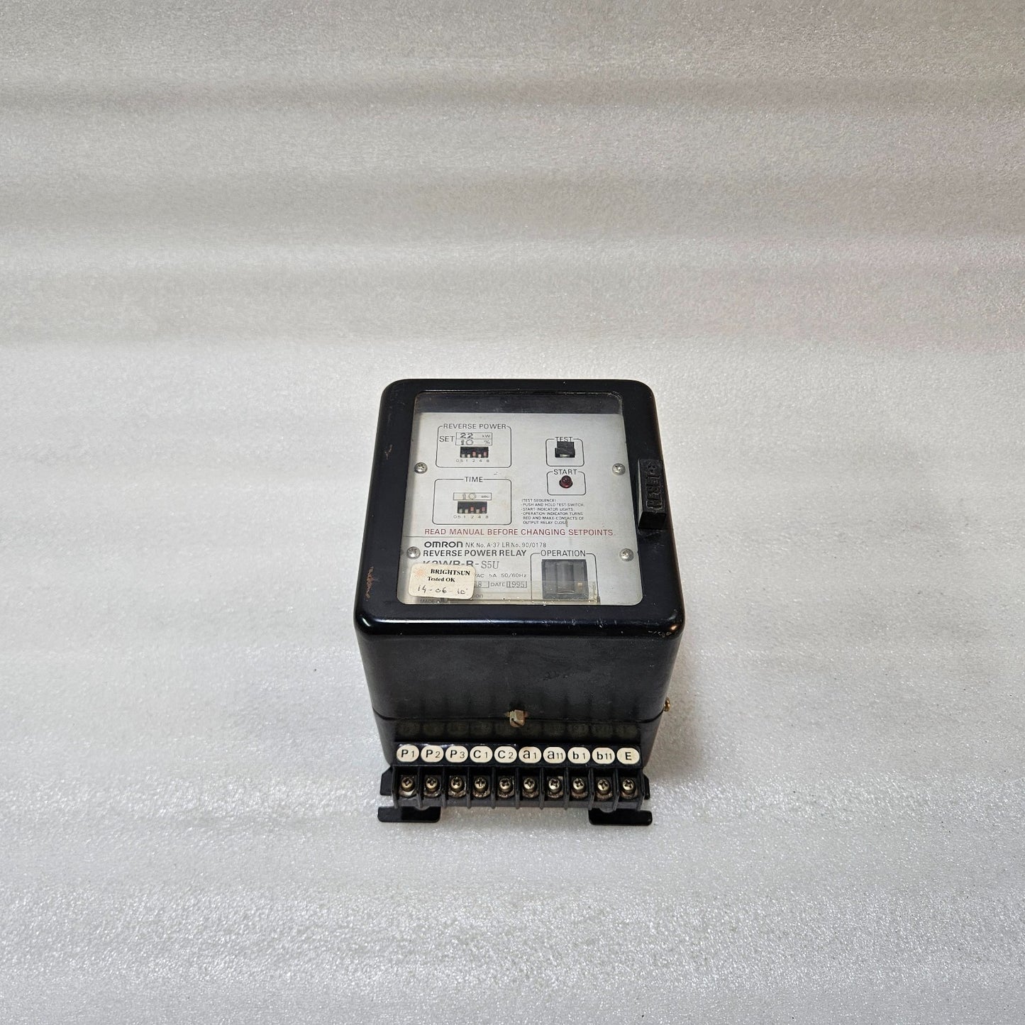 OMRON K2WR-R-S5U REVERSE POWER RELAY | GENERATOR PROTECTION RELAY 22KW