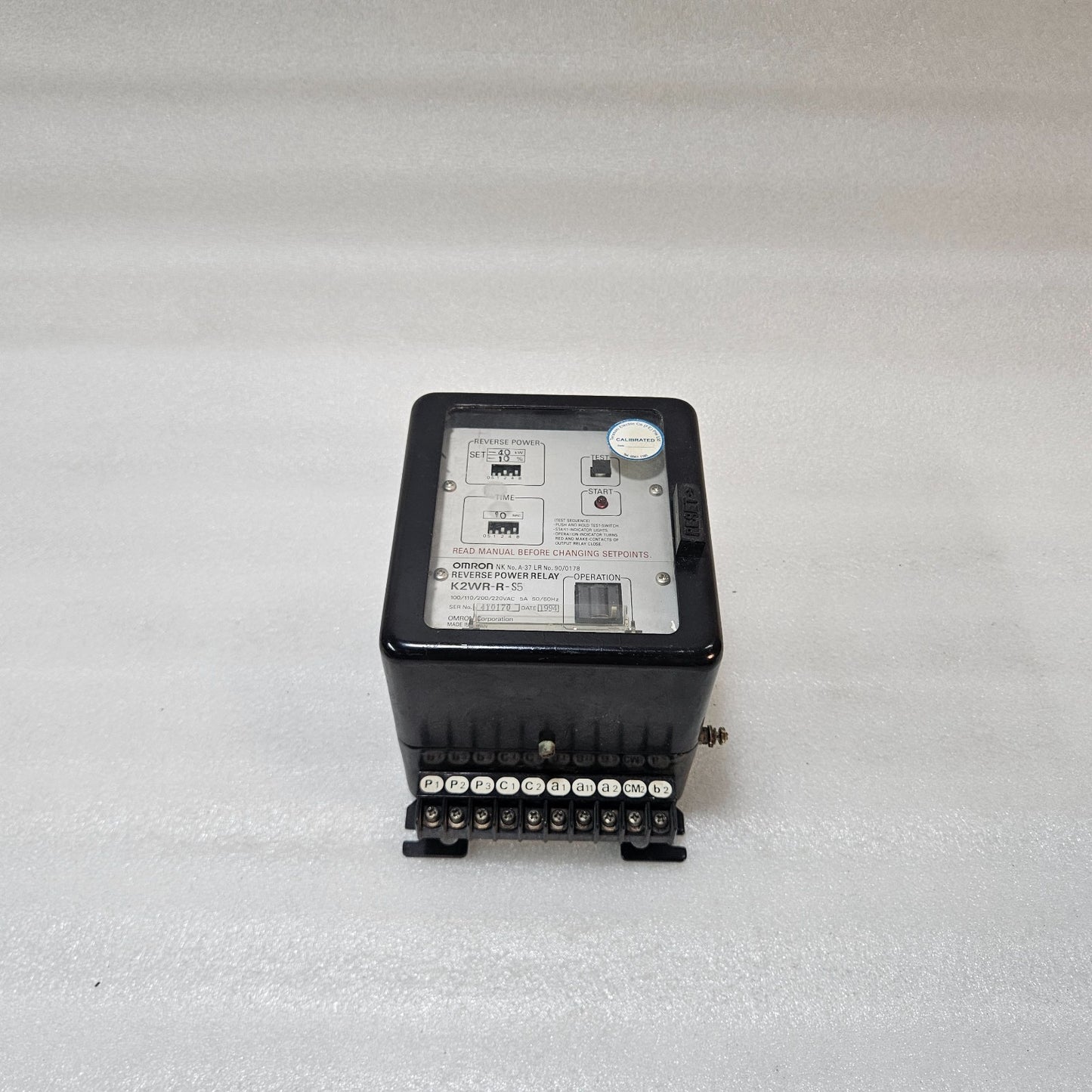 OMRON K2WR-R-S5 REVERSE POWER RELAY 40KW 100–220V GENERATOR PROTECTION RELAY